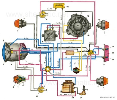 Схема электрооборудования мотоциклов Восход 2, Восход 2М и ММВЗ - 3.115.